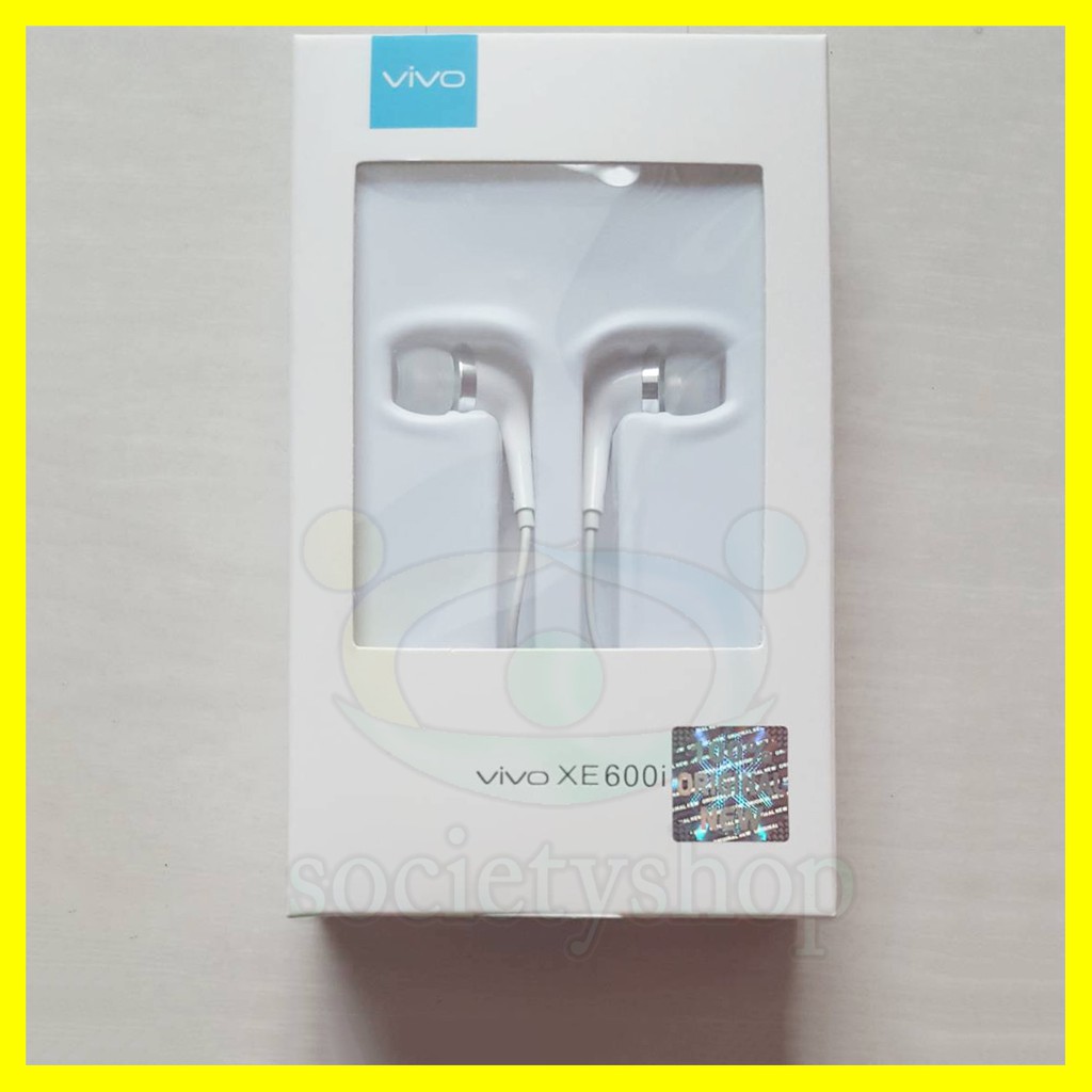 Earphone Vivo Xe600i Handsfree Headset Original V55 V5 V53 Y15 Y51 Y35 Y21 V3 Y31 Y28 X3S PLUS LITE
