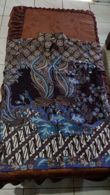 Kemeja Batik Pria Sogan Cendrawasih