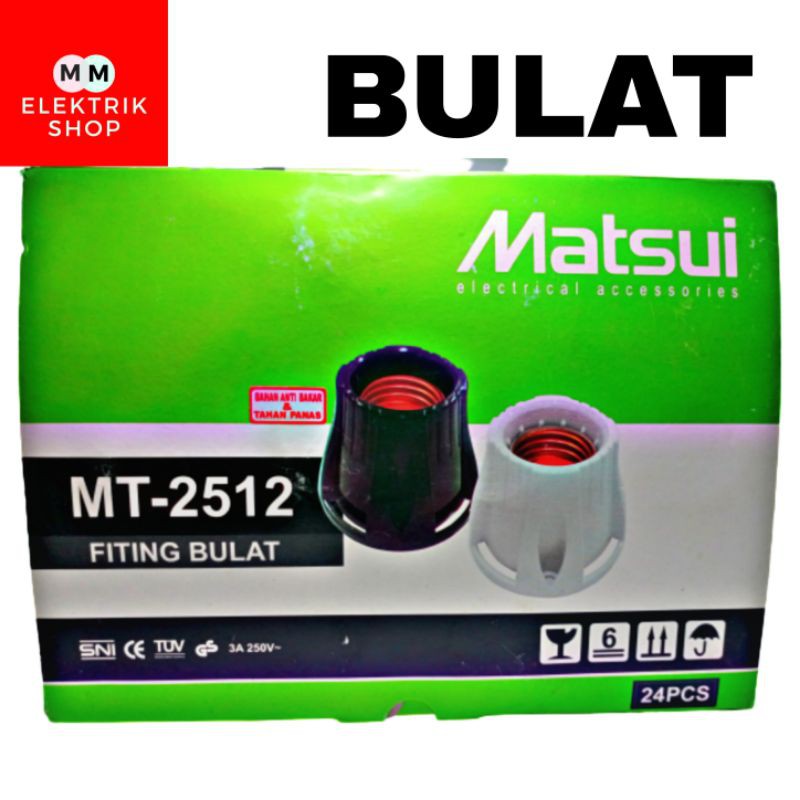 MATSUI Fitting Plafon Bulat Oval Besar Fitting E27 kuningan Best Seller 2512 MATSUI