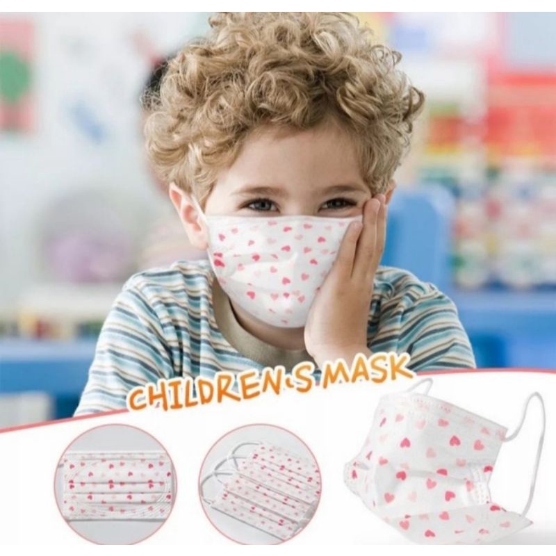 Masker Anak 3ply isi 50pcs Cewek/Cowok