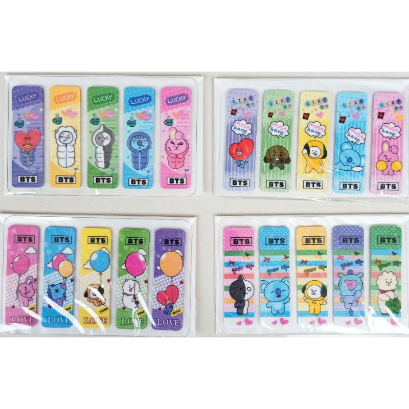 1 Lembar Sticky Note BT21 Cooky Chimmy Tata Van Shooky Mang Rj (Isi 5Pak)