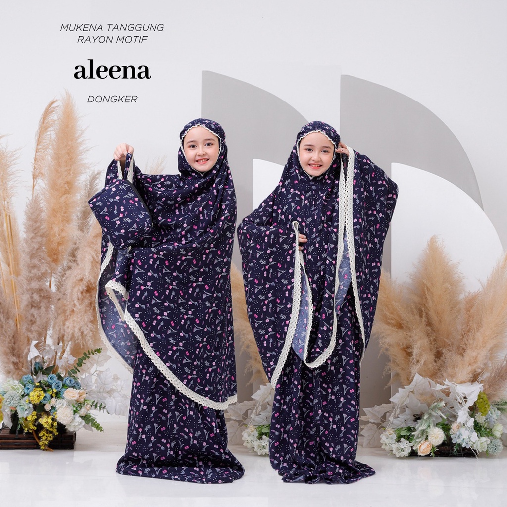 PUSAT MUKENA TASIK-MUKENA TANGGUNG ANAK RAYON RENDA MOTIF ALEENA