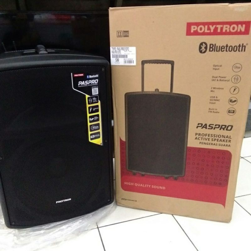 SPEAKER PORTABLE POLYTRON PAS PRO 12F3 / PASPRO 12F3 SPEAKER BLUETOOTH INDOOR OUTDOOR