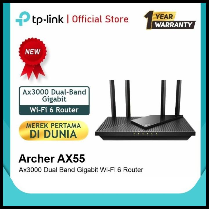 Tp-Link Archer Ax55 Ax3000 Dual Band Gigabit Wi-Fi 6 Router