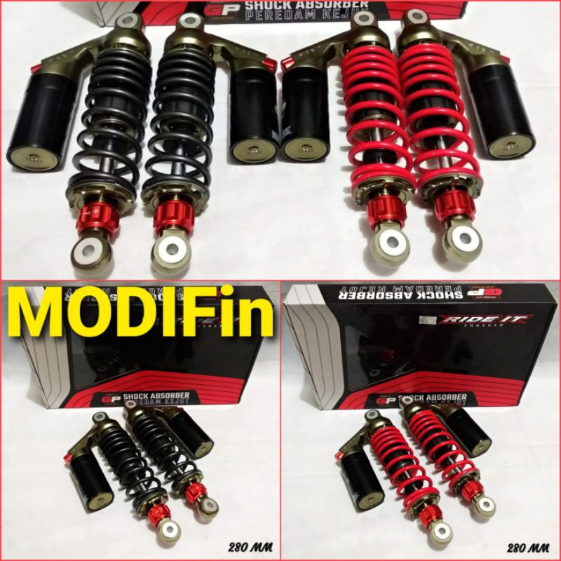 shock tabung klik rebound JUPITER Z Z1 VEGA R ZR FORCE1 F1ZR F1Z R ride it gp premium 280mm red grey