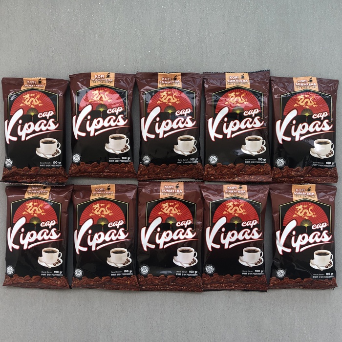 

1 KG (10x100 gram) Kopi Bubuk Sumatera CAP KIPAS