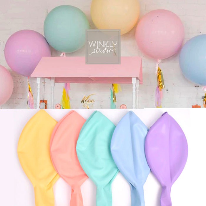 Balon Latex Jumbo Pastel 36inch 90cm / Giant Balloon Latex / Balon Latex Jumbo Macaron