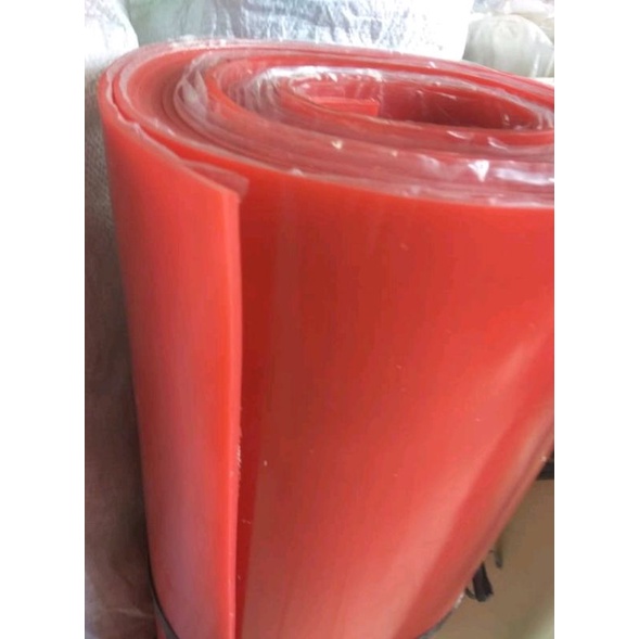 Silicon Rubber red / Karet silikon merah Tebal 10mm UK 1meter x 1 meter