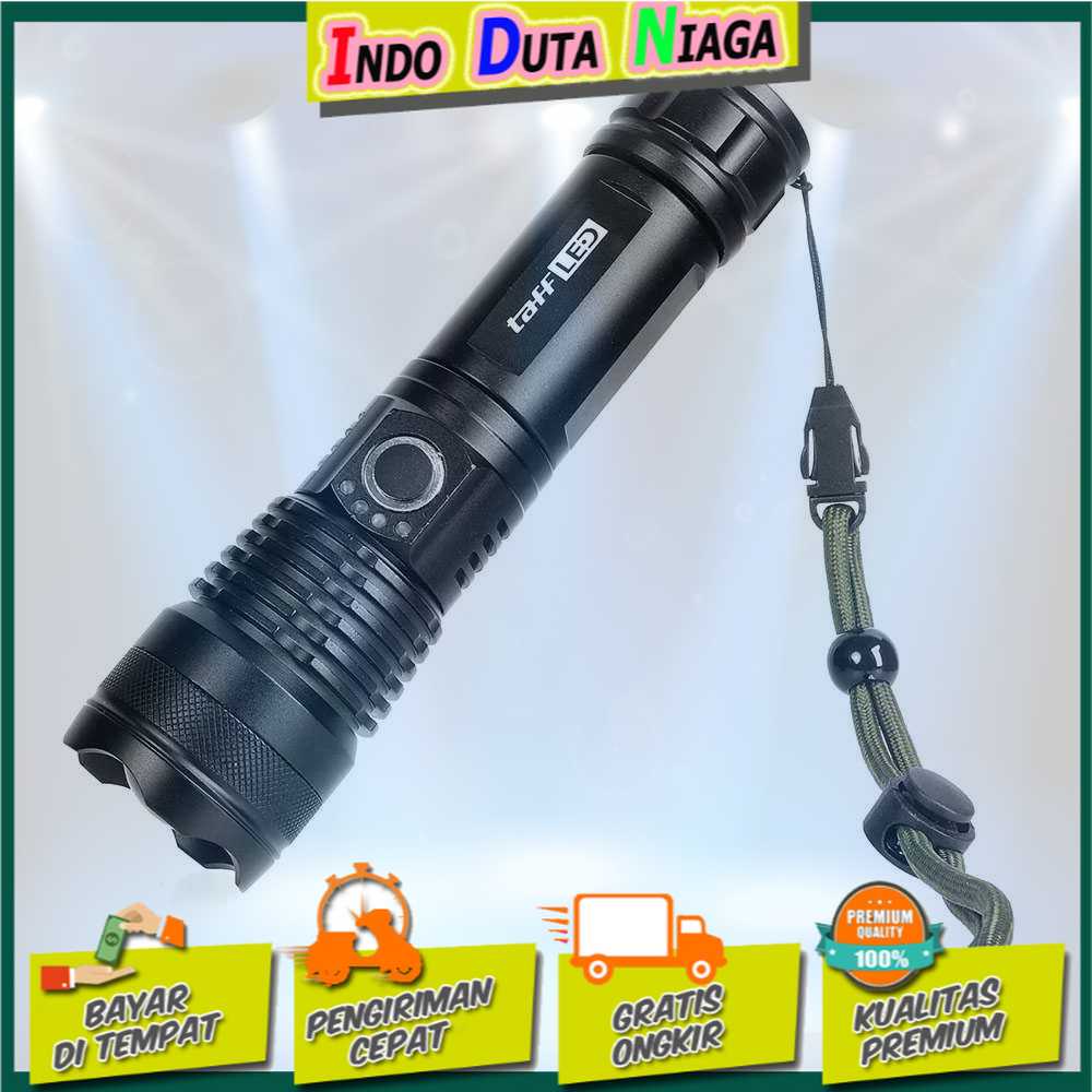 IDN TOOLS - TaffLED Senter LED USB Recharge XHP50 1x18650 + EU Adaptor JHS522X