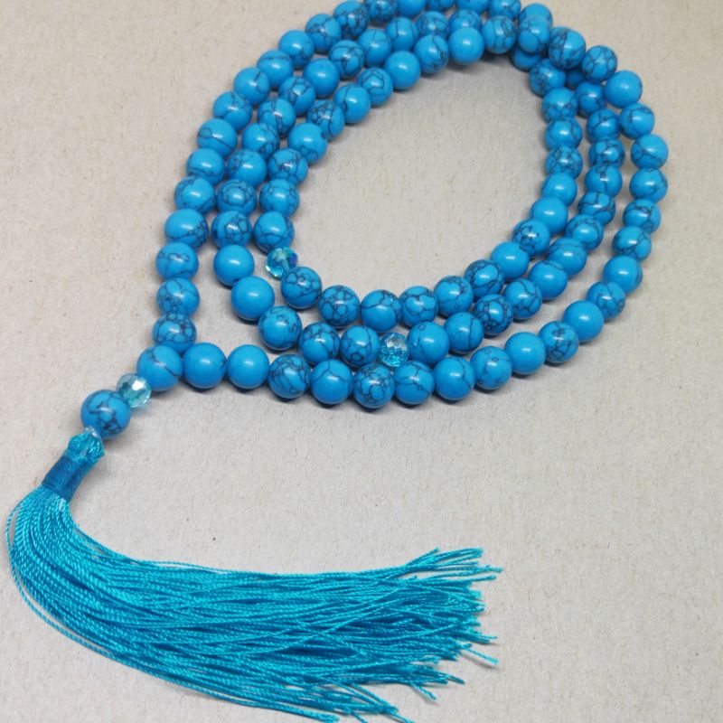 Tasbih batu pirus asli 8mm 99butir