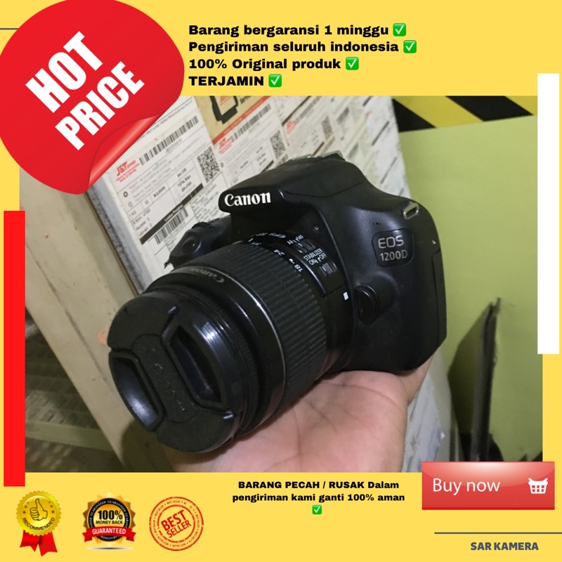Kamera dslr canon 1200D mulus no minus no box seperti baru