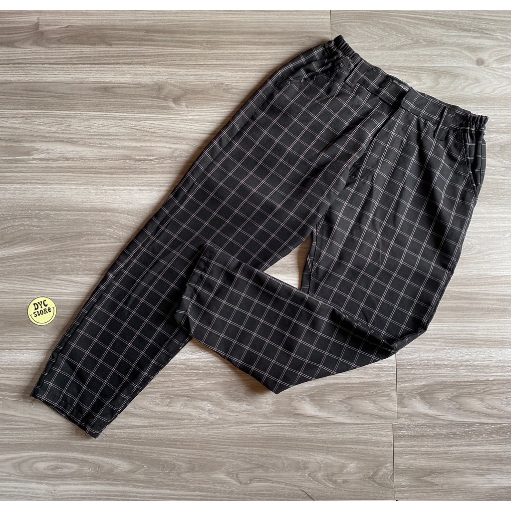 CELANA CHINO TARTAN PRIA ANKLE PANTS MOTIF KOTAK KOTAK WANITA PANJANG COWOK SALUR MODEL SLIMFIT READY SIZE JUMBO EXTRA LARGE/ celana Tartan / celana kotak kotak / celana panjang keren / celana casual / celana semi wool / celana