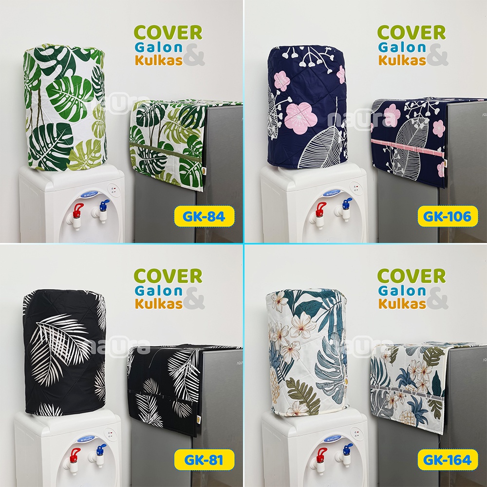 [PAKET HEMAT] Sarung Galon dan Cover Kulkas Motif Serasi