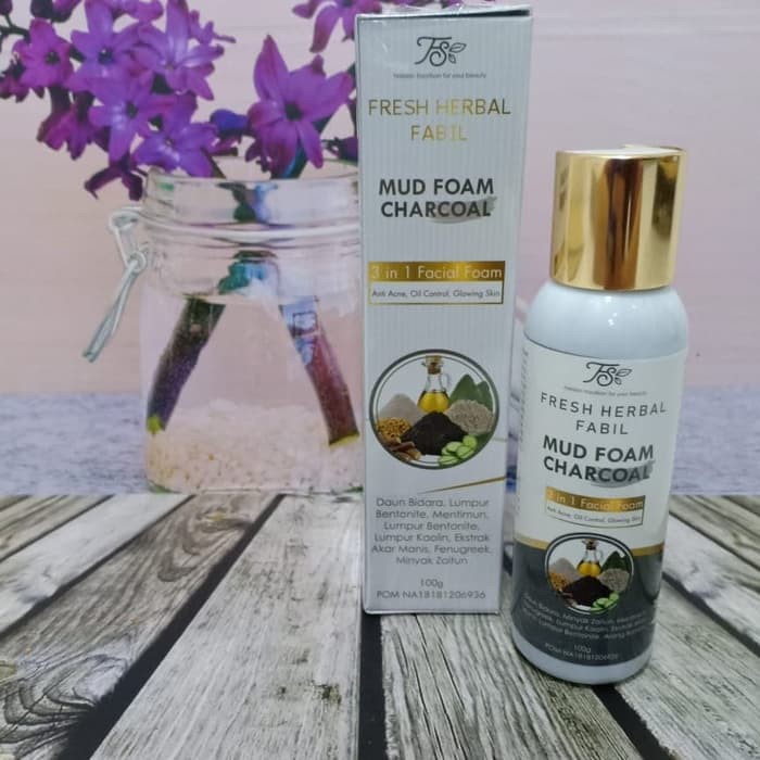 

Mud Foam Charcoal Fabil Herbal Skincare