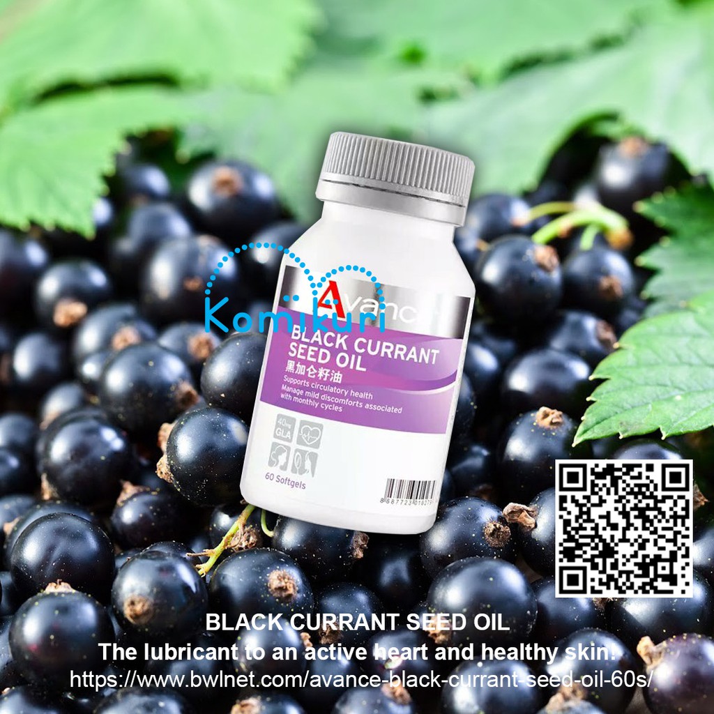 Suplemen Kesehatan Hormon, Avance Black Currant Seed Oil (60 Kapsul