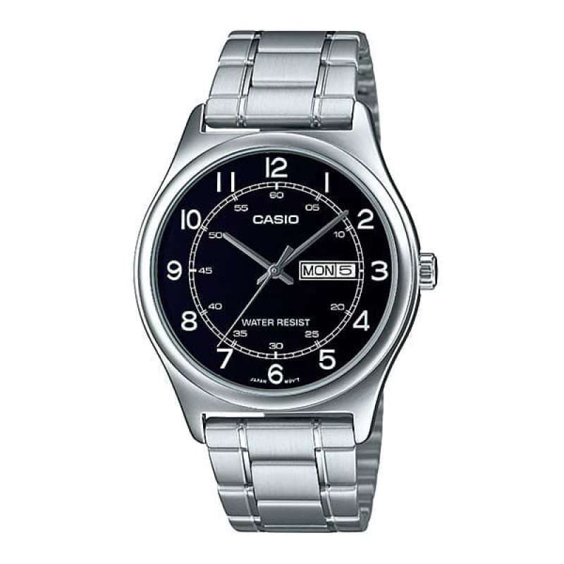 Casio Original MTP V006D-1B / MTP-V006D-1B2 7B Jam Tangan Pria Analog Rantai Stainless Steel Silver