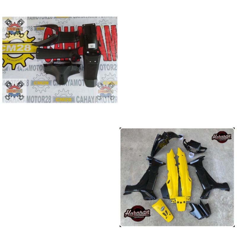 Full Bodi Yamaha Fiz R Warna Hitam Kuning