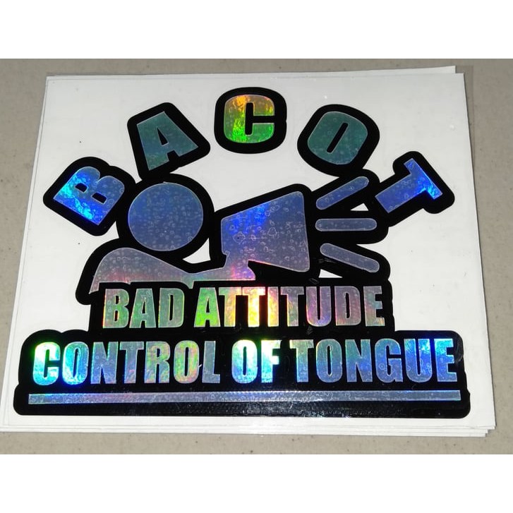 CUTTING STICKER BACOT HOLOGRAM LASER CHROM