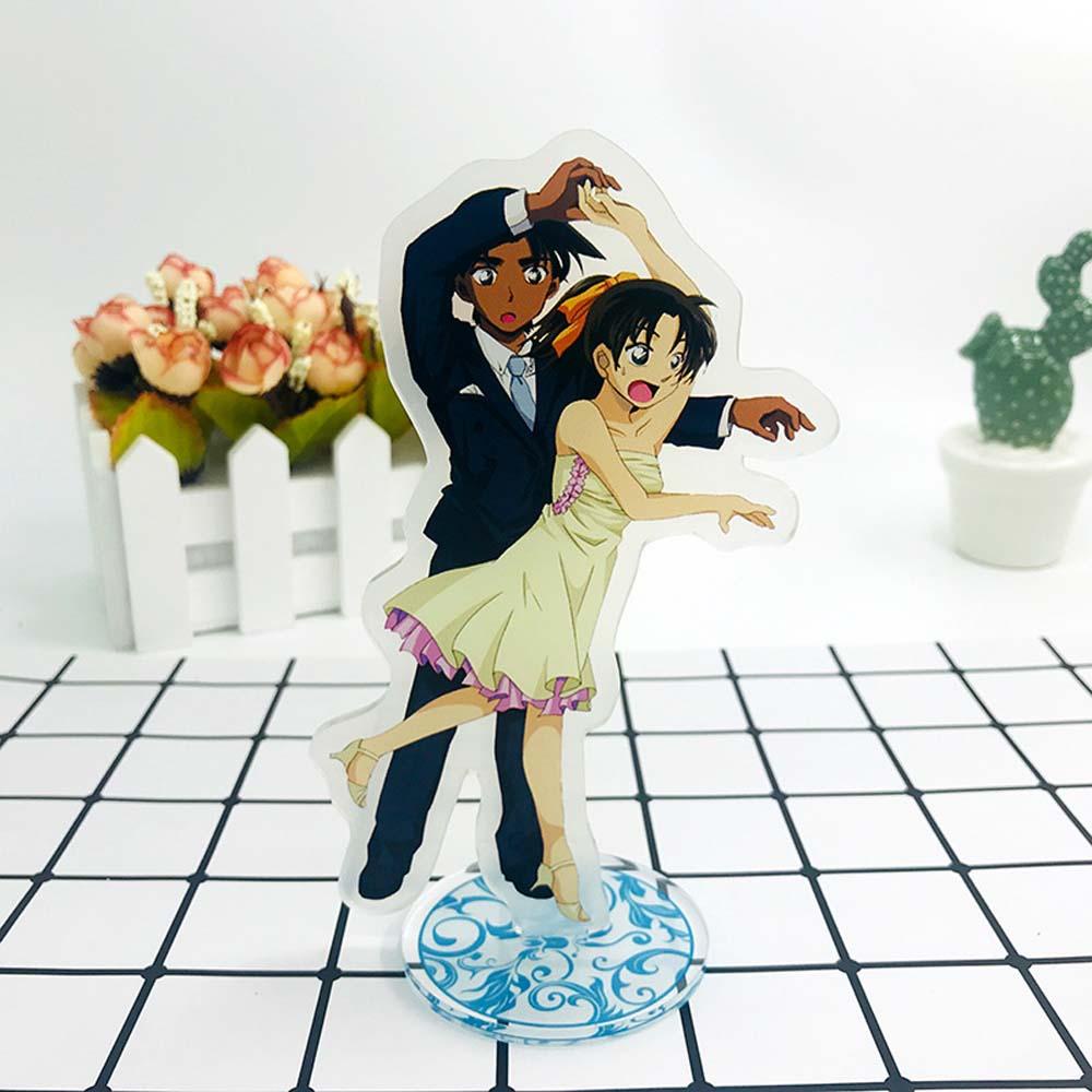 Lanfy Detektif Conan Anime Fashion Heiji Furuya Dekorasi Mainan Koleksi Model Desktop Standing Card Mouri Ran Kiddo Hattori Conan Figure Model Plat