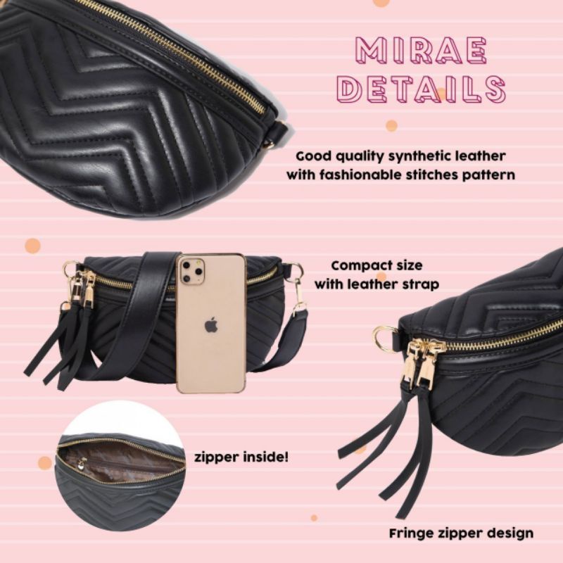 MIRAE WAISTBAG JIMSHONEY TAS 4 IN 1, TAS SELEMPANG PINGGANG TENTENG SHOULDER SIMPLE