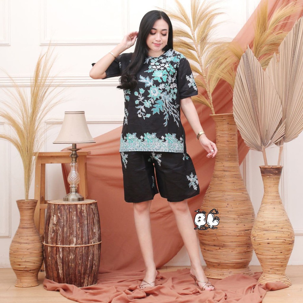 Setelan Batik Set Baju Tidur Santai Bebidol Setcel Katun Halus Adem Piyama Baju Celana Pendek Aura 9