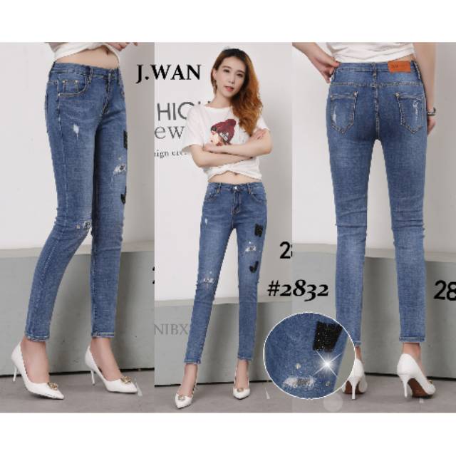 Jwan2832/celana panjang wanita/jeans import/celana stretch
