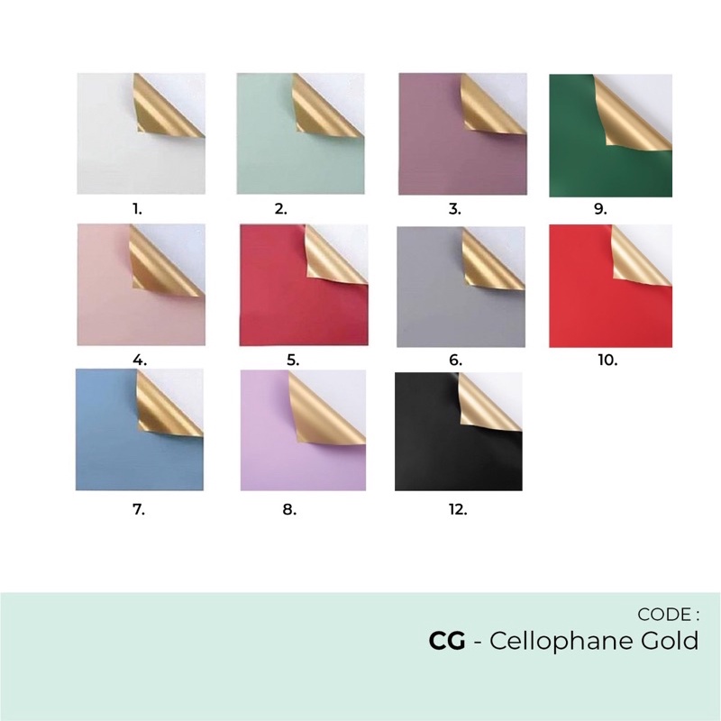 

Flower Wrapping Paper / Korean Wrapping Paper / Cellophane / Kertas Bunga Gold - CG