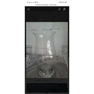 vas kaca bunga / vas bening /clear vase/vas bunga bening /vas