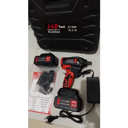 JLD 48V IMPACT WRENCH SET 2 BATERAI + MATA SOCK SET