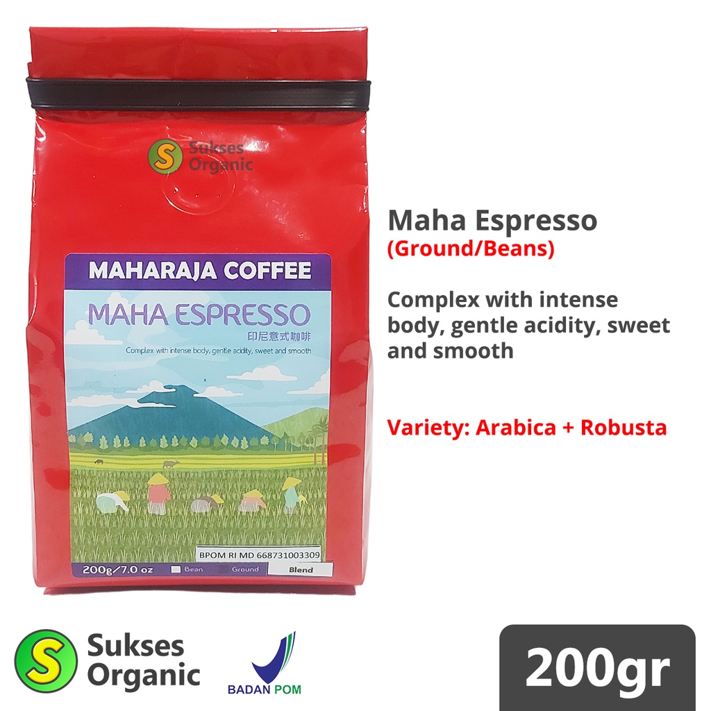 

Kopi Espresso Blend Maharaja Coffee 200gr