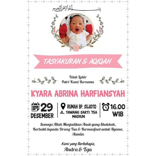 

(HARGA PER PCS) STIKER TASYAKURAN GRATIS CUSTOM NAMA DAN DATA LAINNYA