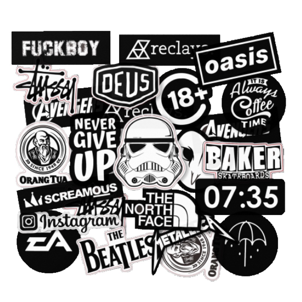 

Stiker Aesthetic BLACK & WHITE STIKER HP | STIKER LAPTOP WATERPROOF