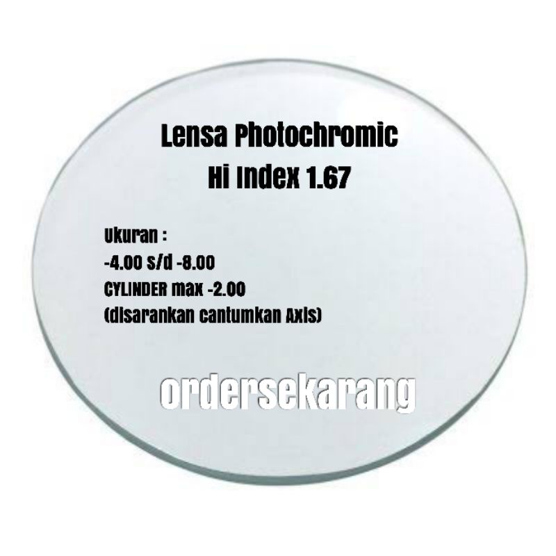 Pasang lensa kacamata CRMC Blueray Photochromic Bluecromic Hi Index minus plus cyl tipis anti radiasi sinar biru komputer