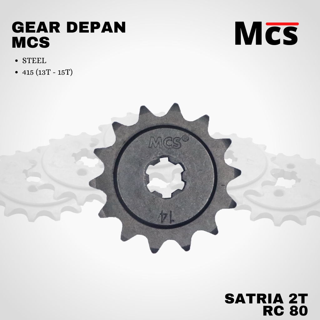 Gear Gir depan satria lumba hiu 2T tornado MCS 415 13 14 15