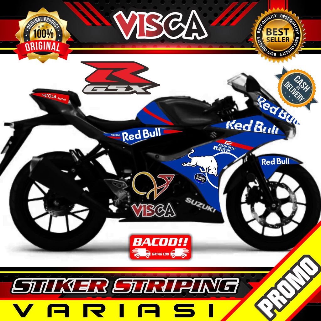 Striping GSX R150 - Stiker Sticker Striping Variasi Suzuki GSX R150 - Striping Hologram Suzuki GSX R