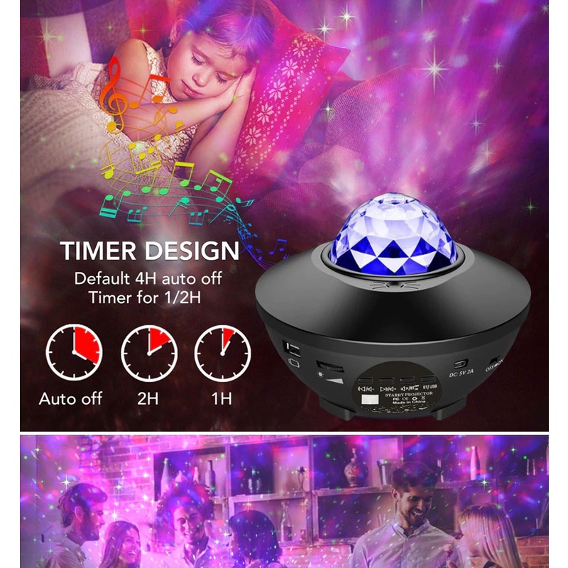 Magic Starry Projection LED RGB Lamp Night Light - Lampu Hias Dekorasi