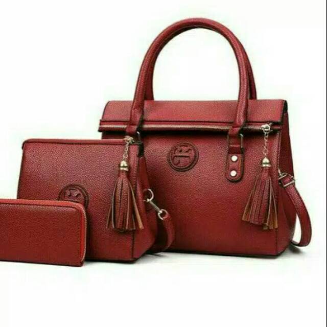 Tas Tote Wanita Tori-Tori 3in1 Material Kulit Sintetis