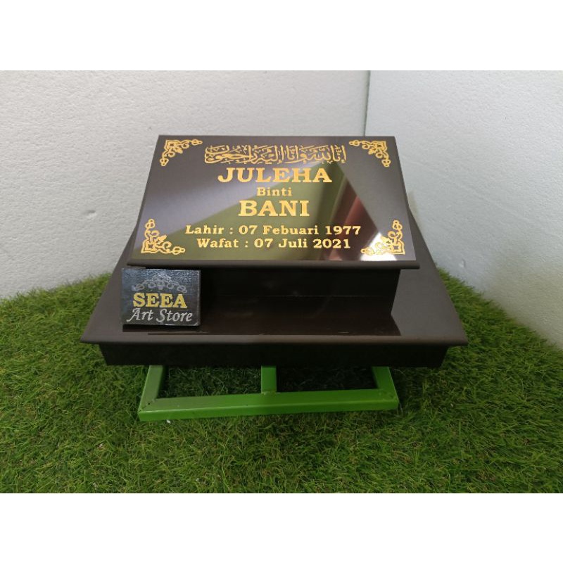 BATU NISAN MAKAM MAESAN FULL GRANIT TILE TOGA HITAM/PUTIH JAHUL MURAH + PACKING KAYU