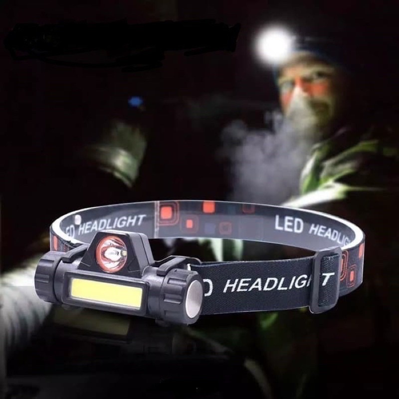 Senter Kepala led Mini - mini headlamp bisa di charger