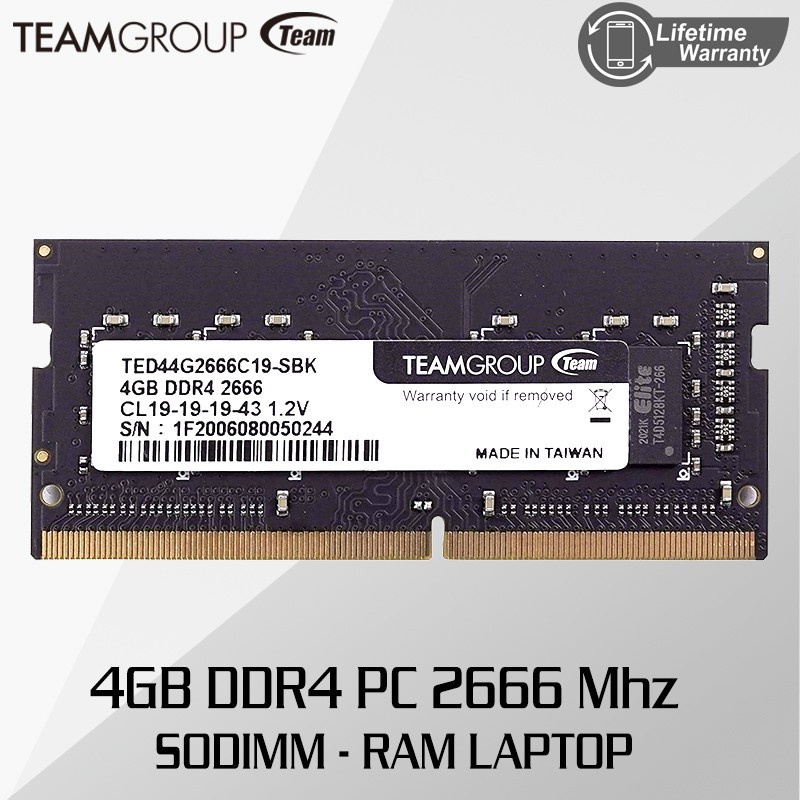 Team Elite 4GB DDR4 PC 2666 SODIMM-RAM Laptop