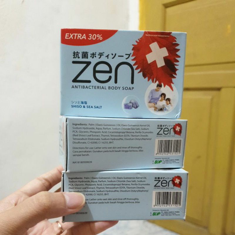 ZEN Antibacterial Body Soap (shiso & sea salt), Extra 30% 80gr