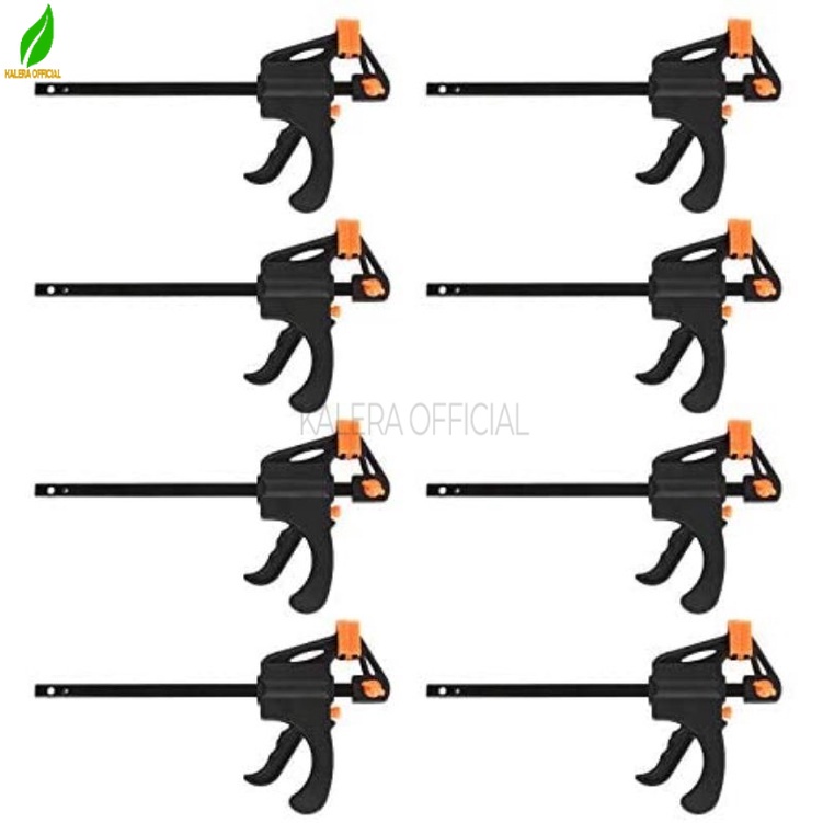 Speed Squeeze Ratcheting Clamp Penjepit Kayu 4 Inch Bar Clamps for Woodworking, 8 Pack Quick Grip Cl