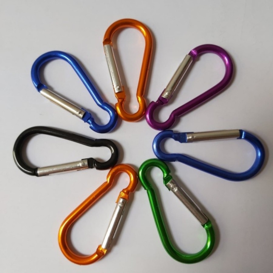 Gantungan Kunci Carabiner Cantolan Karabiner Keychain Buckle Key Chain Hook Alloy Warna Random