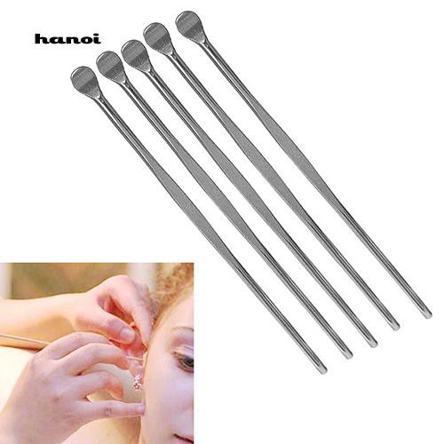 HN❤5Pcs Pembersih Telinga Bahan Stainless Steel