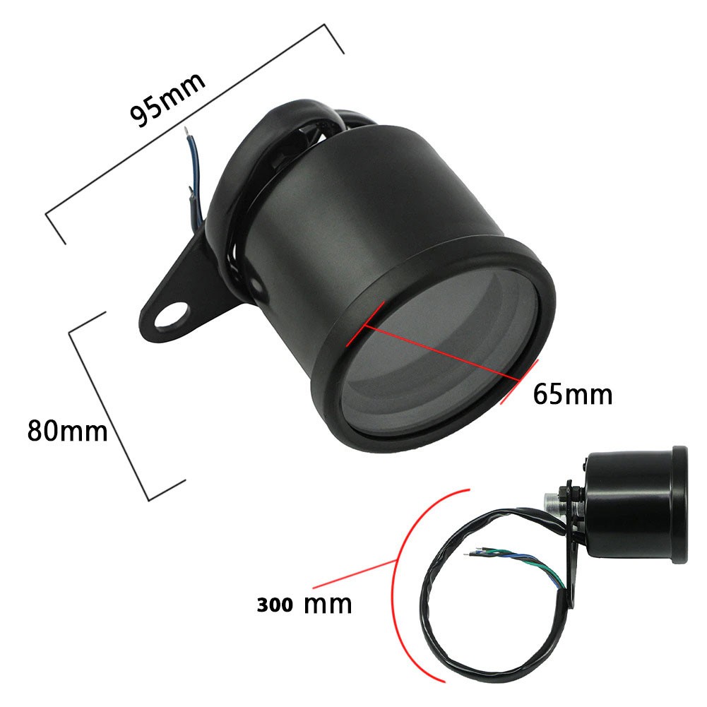 Speedometer Digital Motor Odometer Tachometer Retro - MY927 - Black / Speedometer Motor