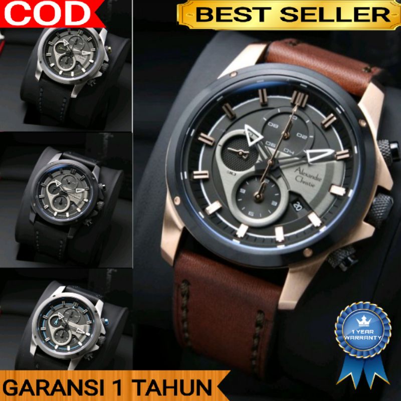 Jam Tangan Pria Alexandre Christie ac 6593 MC Original Garansi 1Tahun