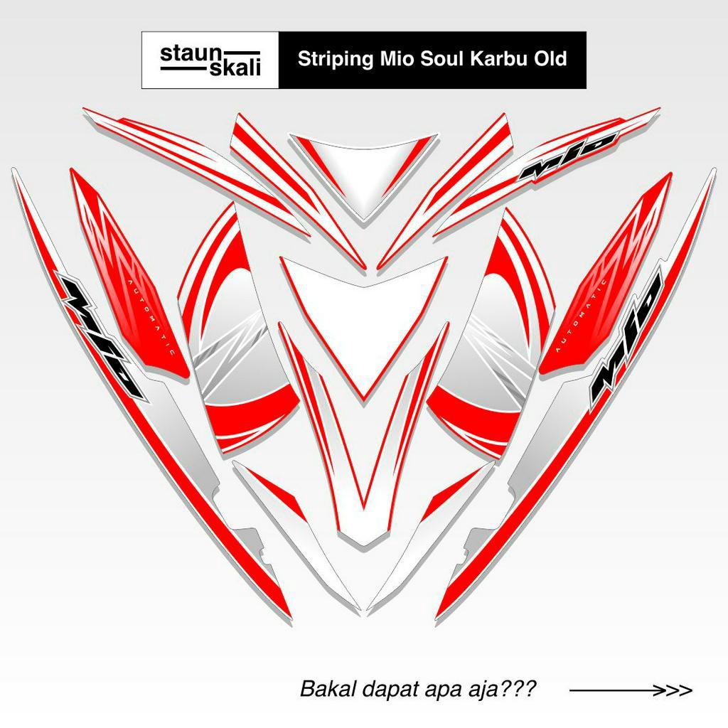 Striping Mio Soul Karbu Variasi (12) Api Custom Original Full Body 2007 2008 2009 2010 2011 2012 Lam