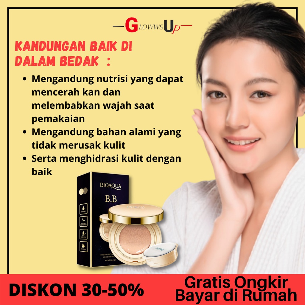 Bedak bb cream Bioaqua hydrating soft and flawless BB cream LIGHT COMPLEXION