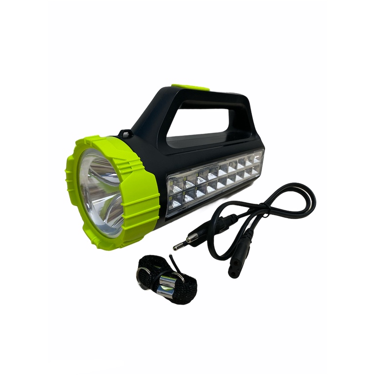 Luby Senter LED Super Terang 2in1 L2687 5W + Light SMD 18 LED PUTIH Rechargeable 500 Meter 6 JAM