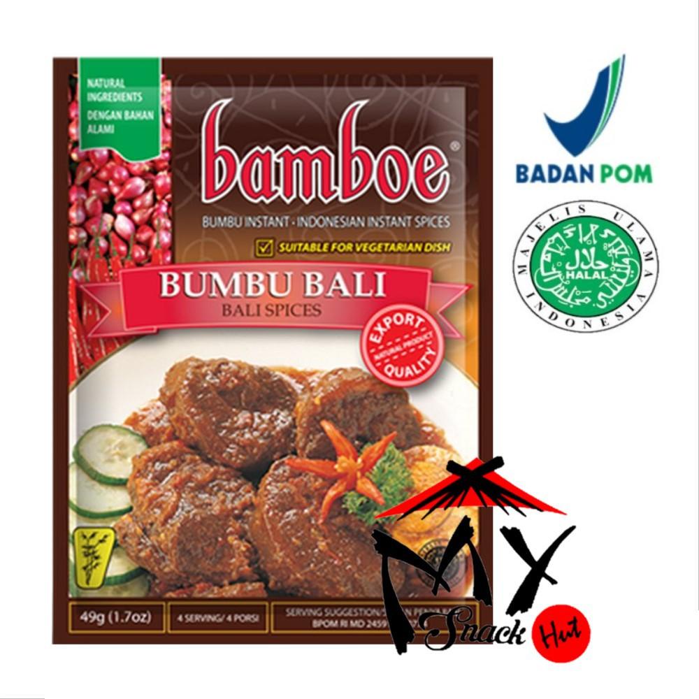 

BAMBOE BUMBU BALI 49GR - BUMBU INSTANT BALI MERAH - INDONESIAN RED BALI SPICES HALAL MUI Berkualitas